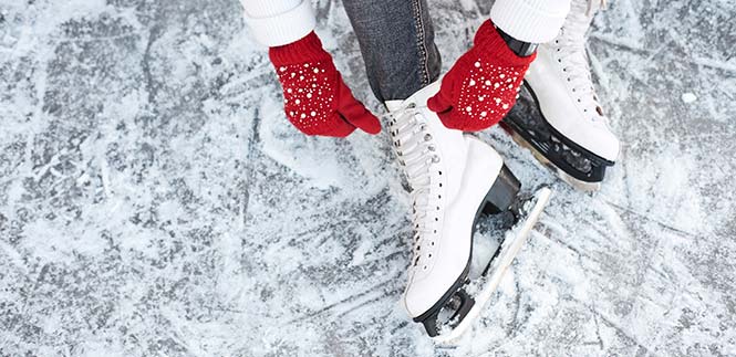 christmas ice skating scene